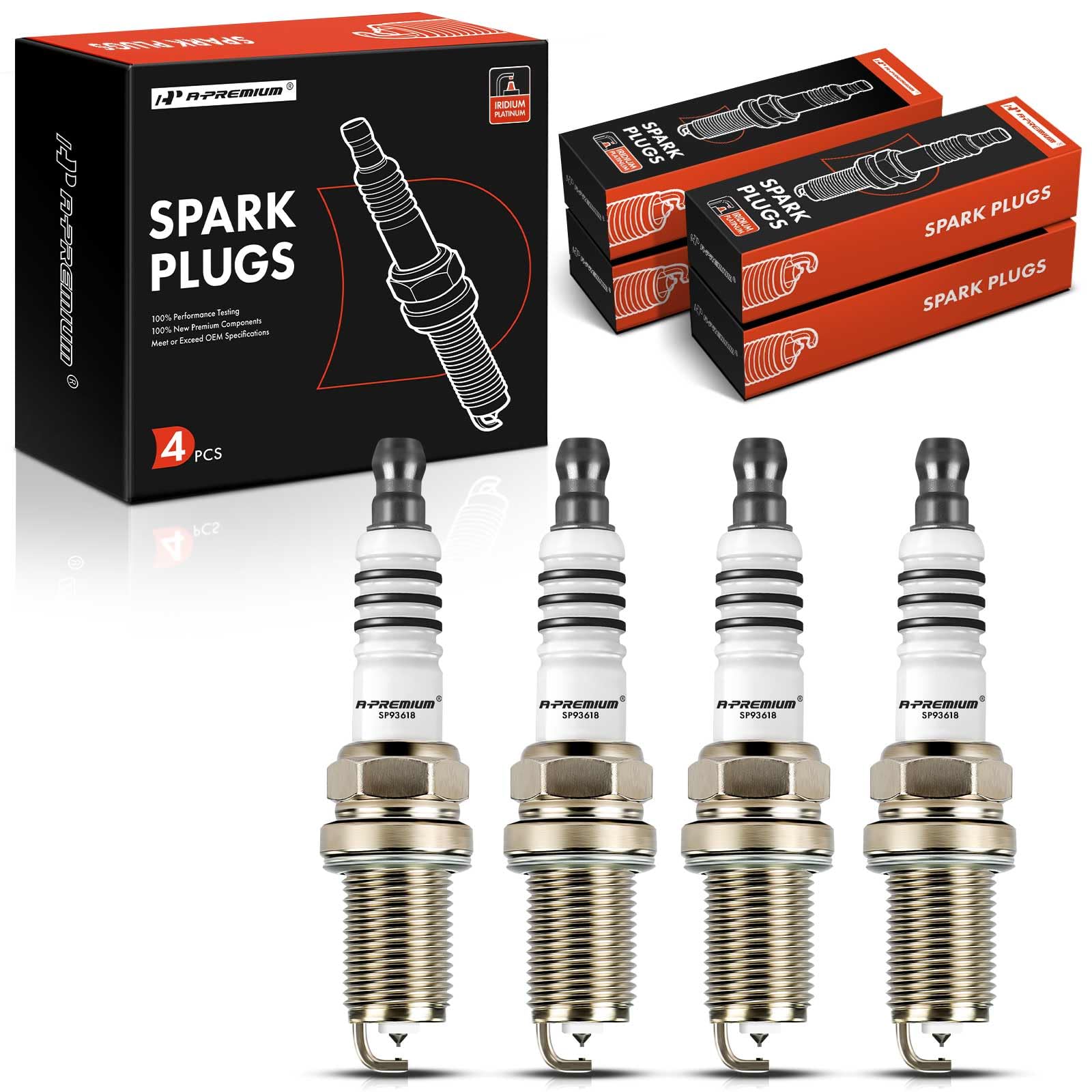 A-Premium Iridium Platinum Spark Plugs (4 pc)