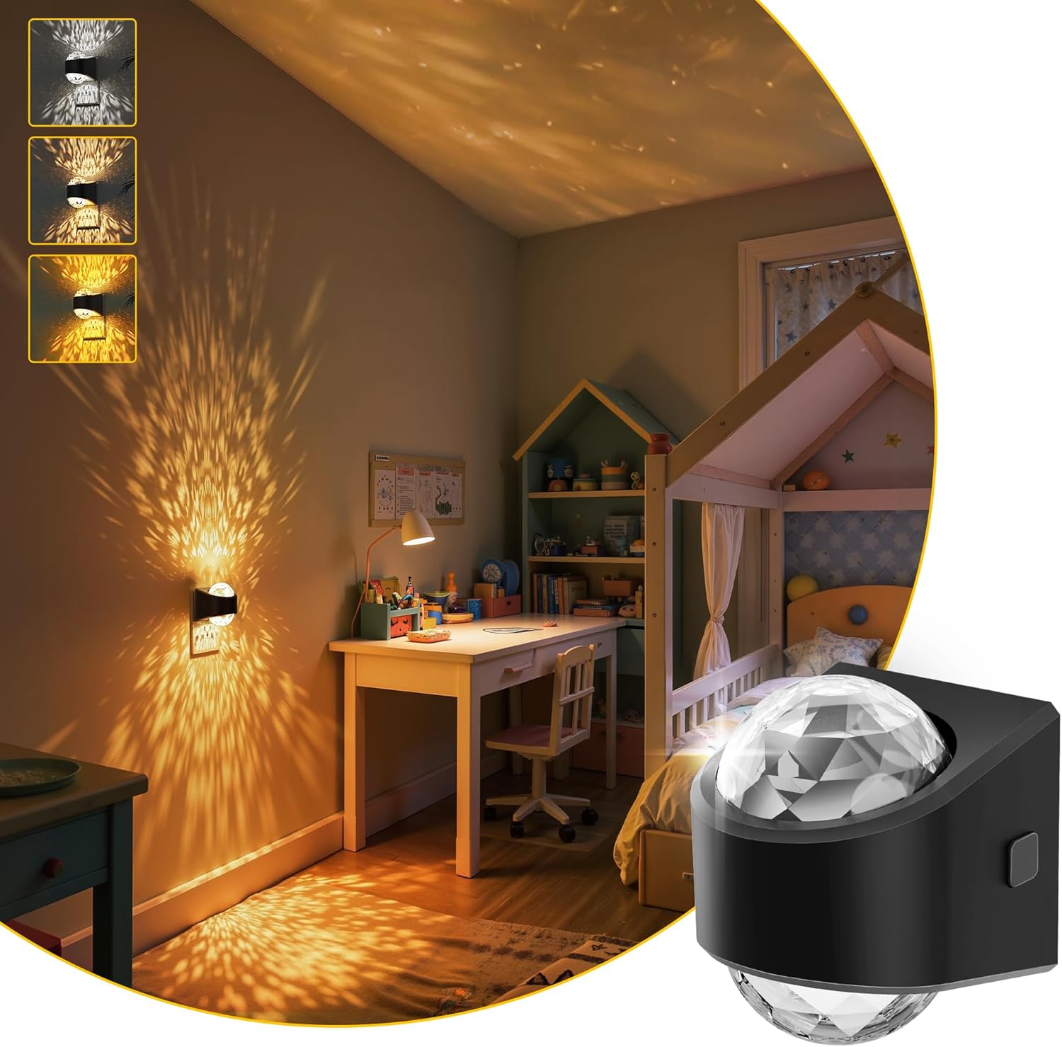 L LOHAS LED Night Light,[2-Pack] Night Light for Kids with Dusk to Dawn Sensor,9 Color Changing, Star Projector Galaxy Nightlight for Playroom Home Decor Party Christmas Birthday Gifts