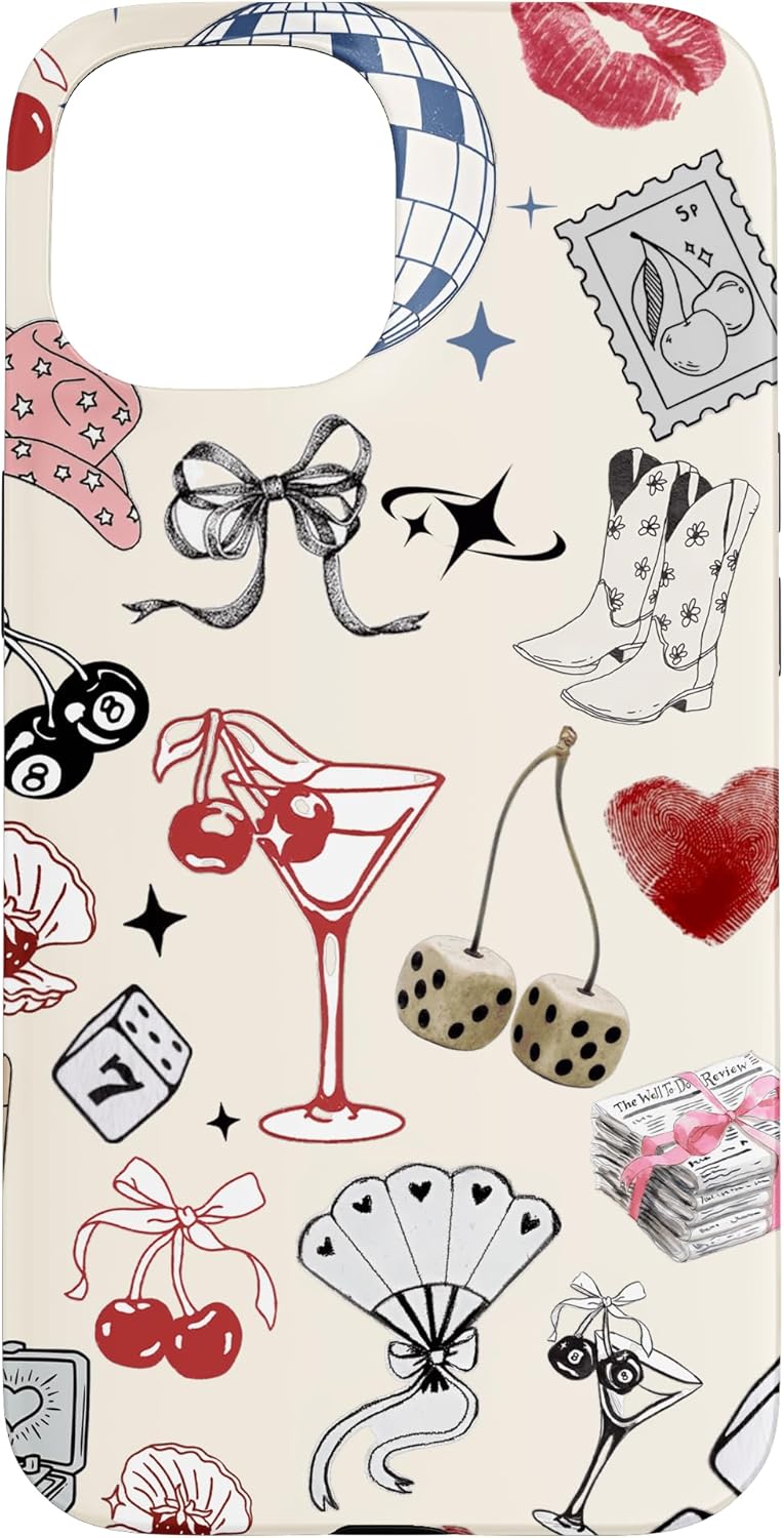 Vintage Coastal Cowgirl Preppy Collage Western Lucky Girl Case for iPhone 14 Pro Max