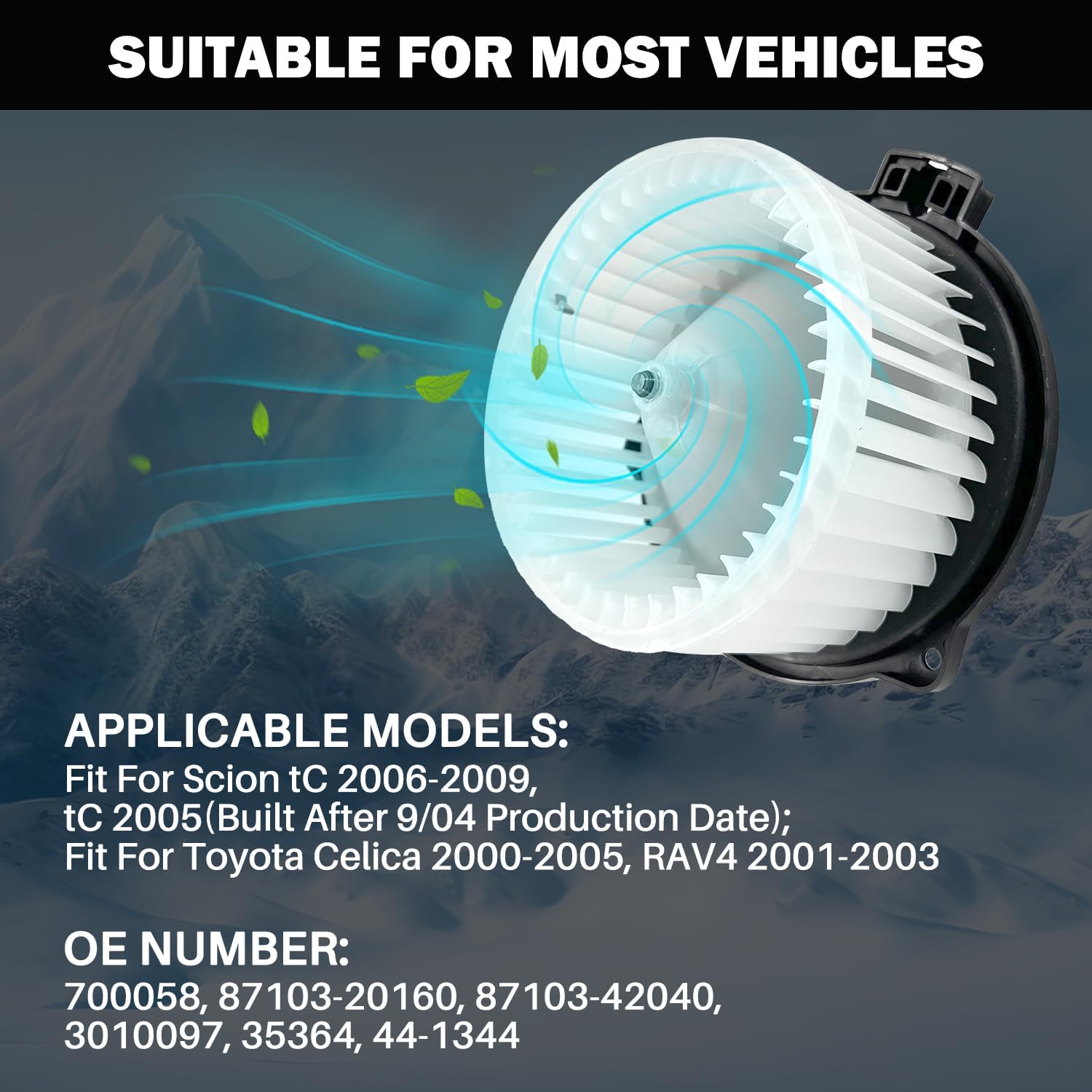 700058 AC Heater Blower Motor Fan Assembly Fit for Scion tc 2005-2009, for Toyota celica 2000-2005, rav4 2001-2003 8710320160, 8710342040, TO3126103