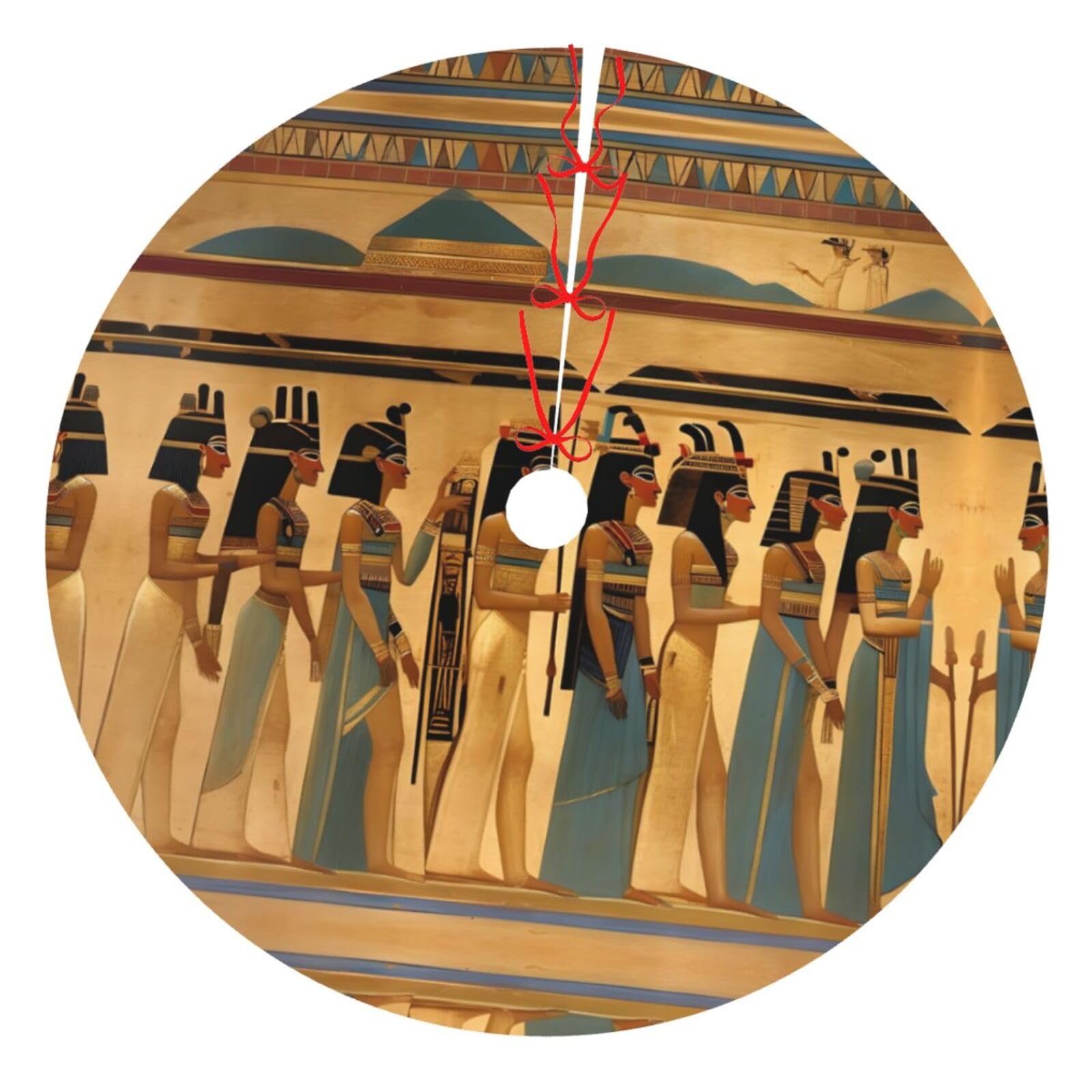 Jupe Sapin de Noël Egypte ancienne pour dissimuler le pied de l'arbre avec élégance
