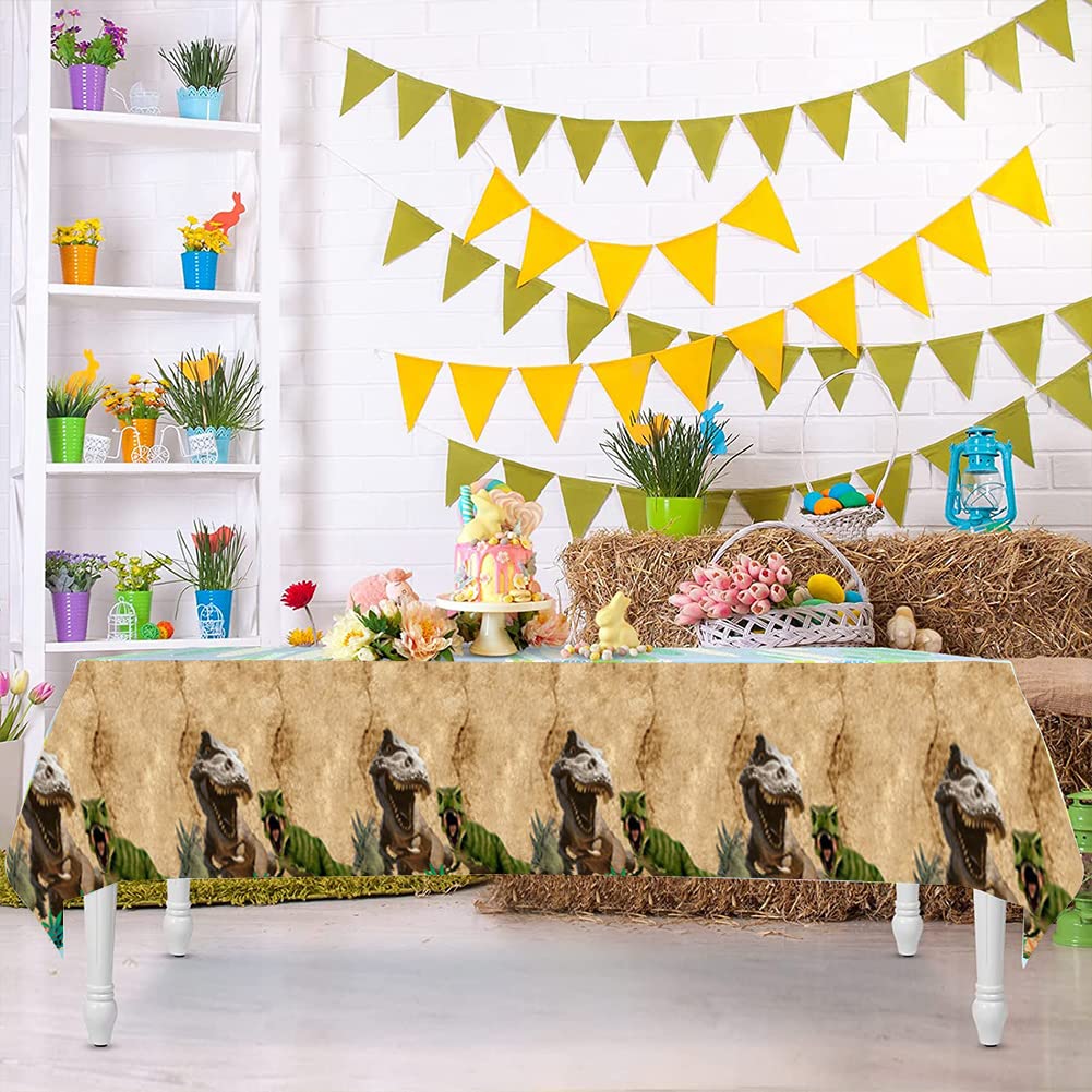 Tovaglia Di Plastica Per Feste A Tema Dinosauro - 130x220 Cm | Lavabile, Impermeabile Per Compleanni E Baby Shower - Foto 2