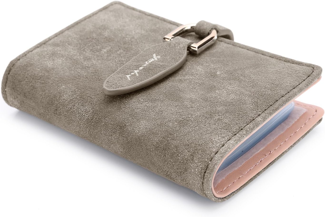 Qyoubi Women's 20 Card Slots Credit Card Holder Organizer Case Wallet Girls Purse (Coffee)