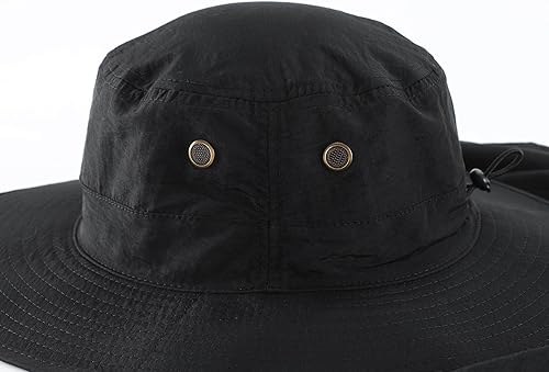 Miniatura 91 de Home Prefer Sombrero para sol para el aire libre con protección UV, secado rápido, unisex con solapa para proteger el cuello Gris cenizo