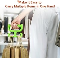 Vista 5 de NFETLLD Paquete de 2 bolsas de comestibles con asa para bolsas de plástico, cada una tiene capacidad para 100 libras, duradera, multiusos