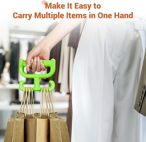 Miniatura 5 de NFETLLD Paquete de 2 bolsas de comestibles con asa para bolsas de plástico, cada una tiene capacidad para 100 libras, duradera, multiusos,