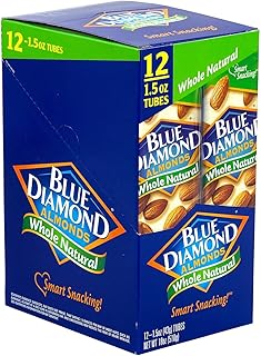 Blue Diamond Almonds, Whole Natural Raw Almonds, 1.5 Ounce (Pack of 24)