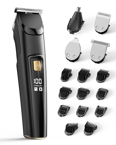 RICAF Beard Trimmer for Men Cordless 18-in-1 Electric Razor