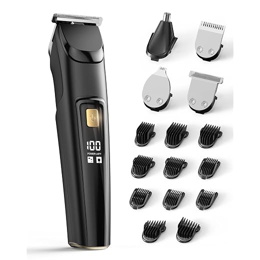 Beard Trimmer for Men, Fast Charging 4-in-1 Kit, 18 Lengths, Accessories