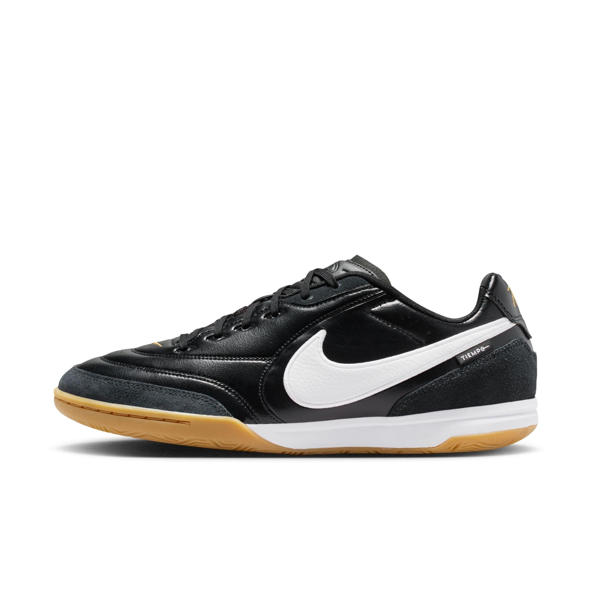 Tiempo Streetgato Indoor/Court Low-Top Soccer Shoes (White/Pink Blast/Racer Blue)