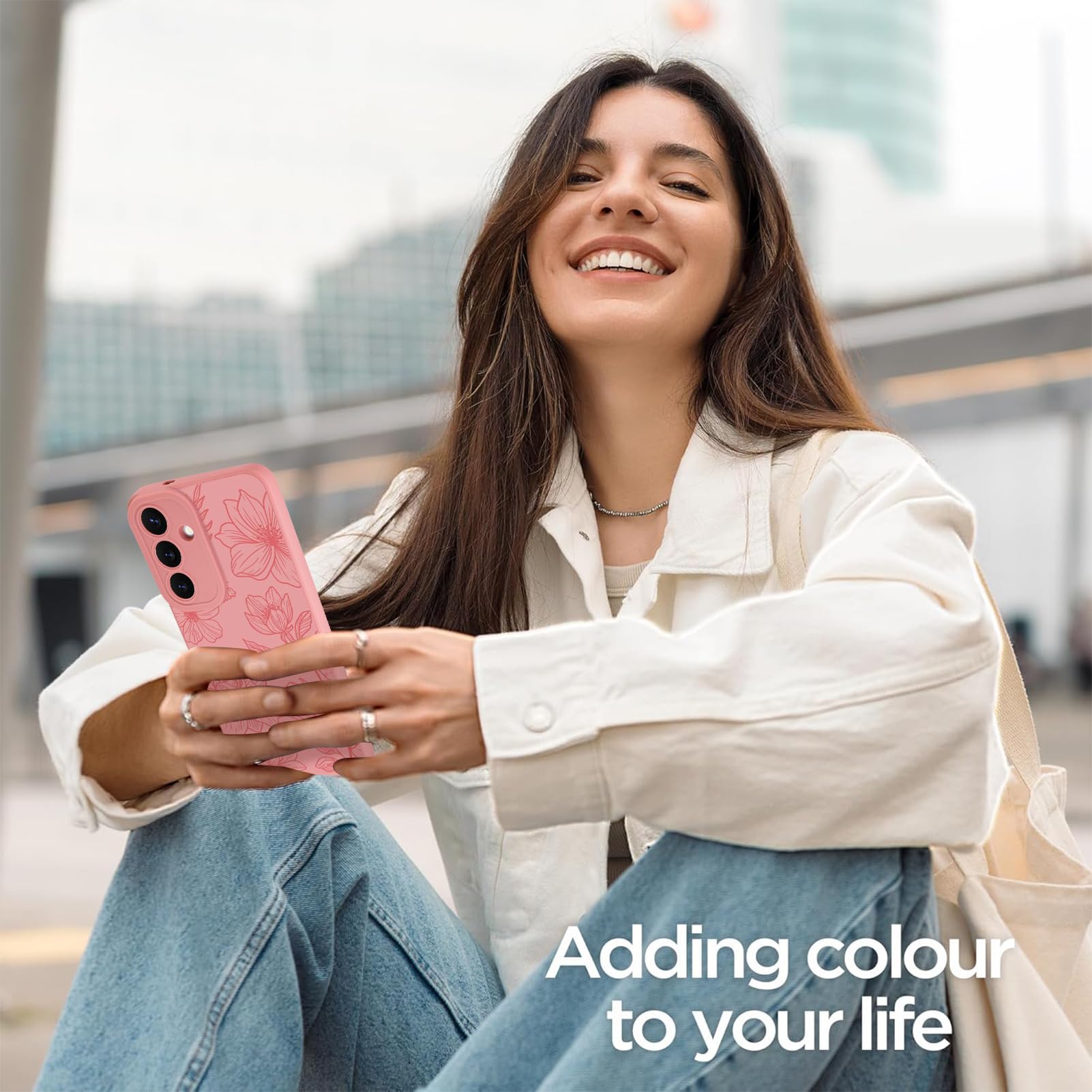 Funda de silicona para Samsung Galaxy S25 Plus con diseño de loto floral rosa, protección de cámara, suave, delgada, para niñas y mujeres, color rosa