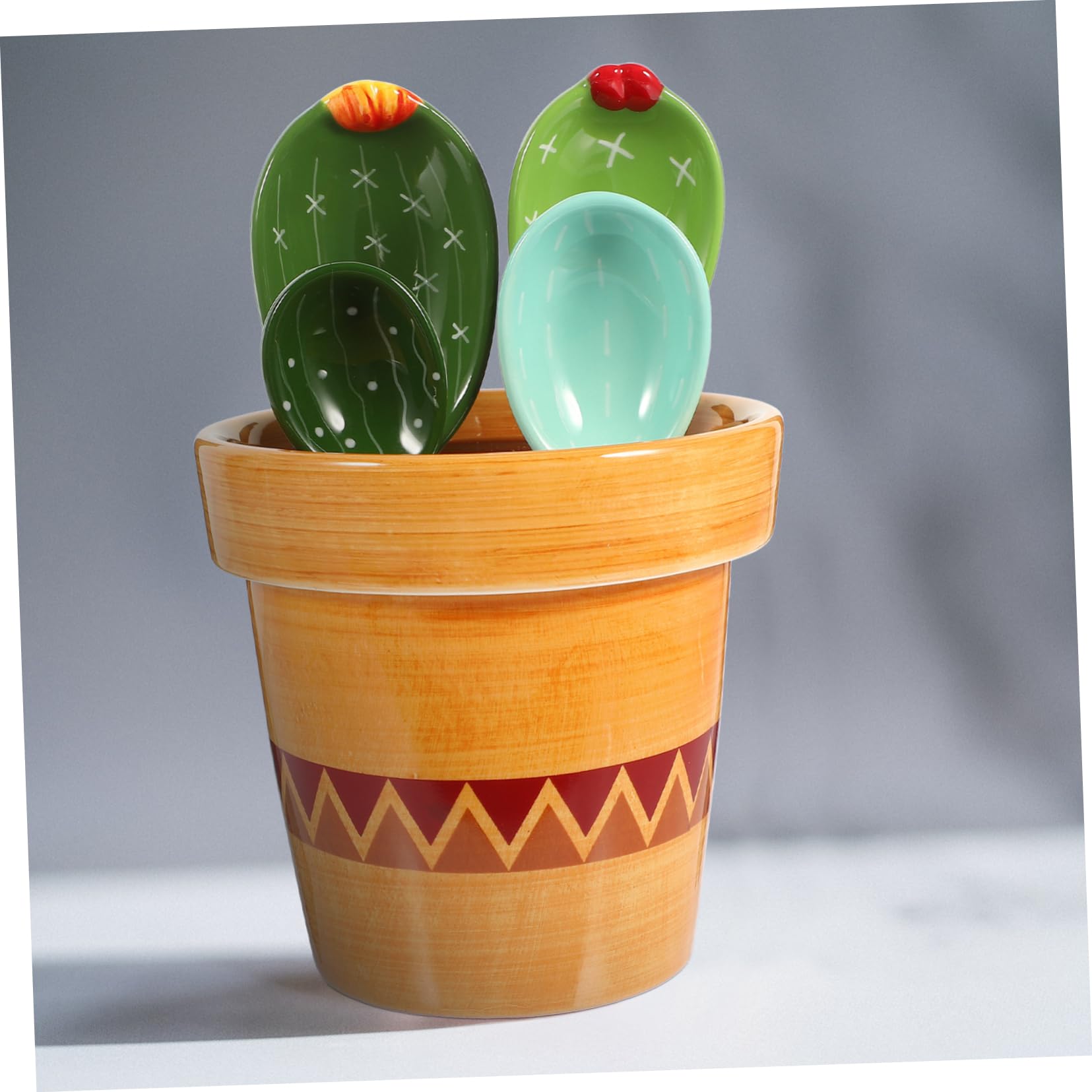 Cerámica Cucharas Medidoras 1 Juego, Forma de Cactus