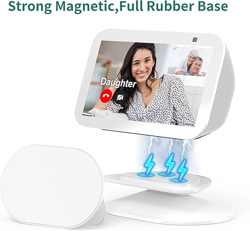Miniatura 5 de SOKUSIN Soporte para Echo Show 5 (3 generación)  Soporte de mesa inteligente con inclinación ajustable, base magnética antideslizante, compatible