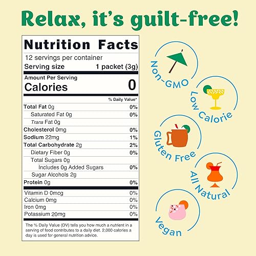 Miniatura 2 de Craftmix Skinny Margarita - Mezcladores de cóctel para preparar 12 bebidas, cero azúcar, cero carbohidratos netos, cero calorías, mezcladores de