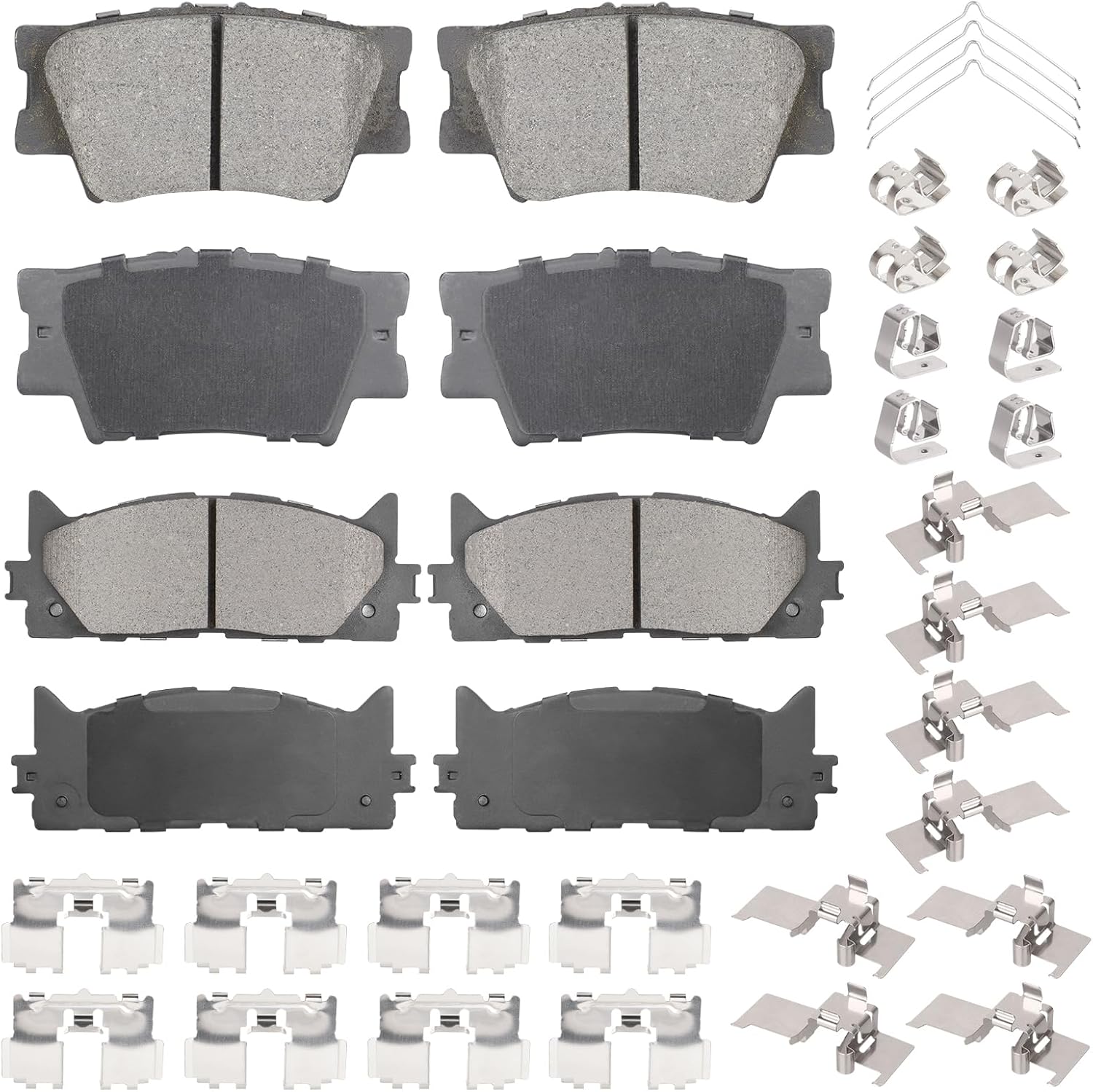 Front & Rear Ceramic Brake Pads Set for Toyota Camry 2007-2017, for Avalon 2008-2018, for Lexus ES300h 13-18, ES350 07-18 8PCS