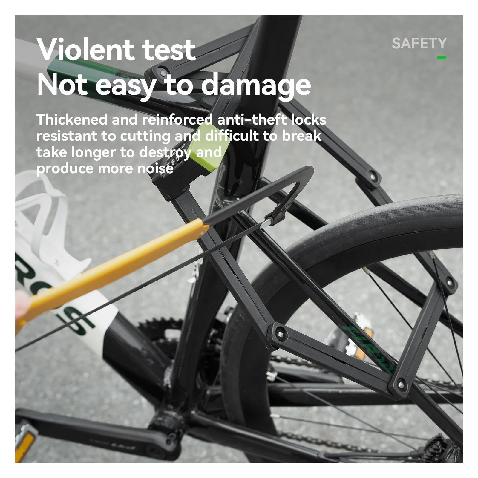 1 candado de combinación for bicicleta plegable.