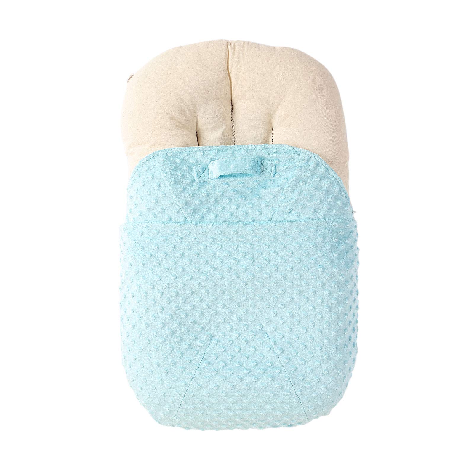 Removable Slipcover for Newborn Lounger, Super Soft Premium Minky Baby Lounger Cover Fit for 29 x 17 x 4 inches Infant Padded Lounger, Ultra Comfortable, Safe for Babies (SkyBlue)