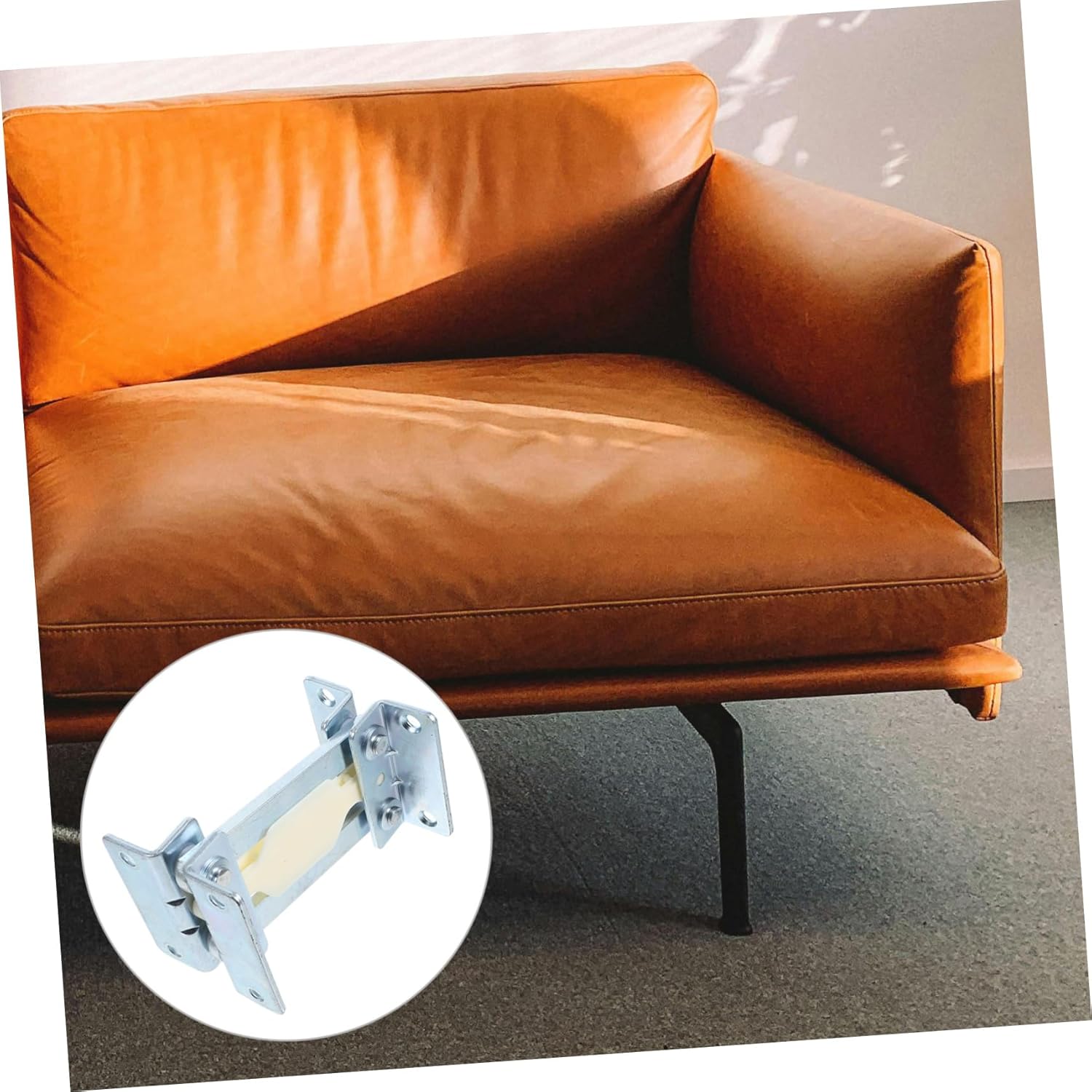 Sofa Hinge for Armrests Headrests Antipinch Design Durable Joint for Safe Furniture Adjustments for Living Room Lounge Chairs Silver Finish