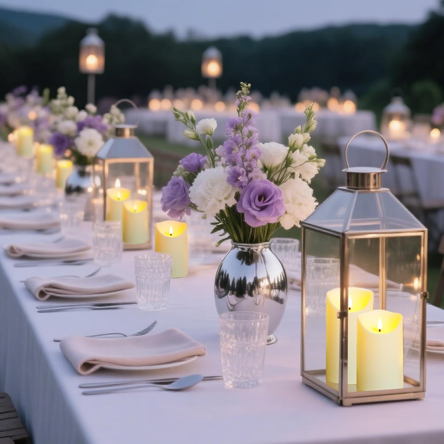 Flameless LED Candles Battery Operated with Remote and Timer,Flickering Electric Fake Plastic Pillar Candles Set of 12(D3 x H 3" 4" 5") Ivory - Image 3