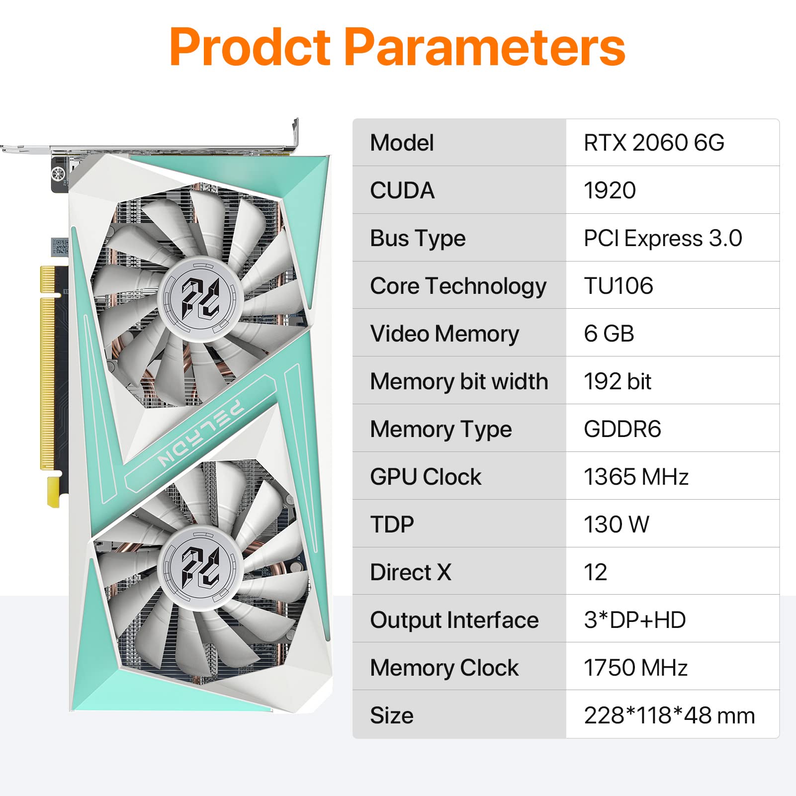 Amazon | PELADN GeForce RTX 2060 6G 192ビット GDDR6 デュアルファン