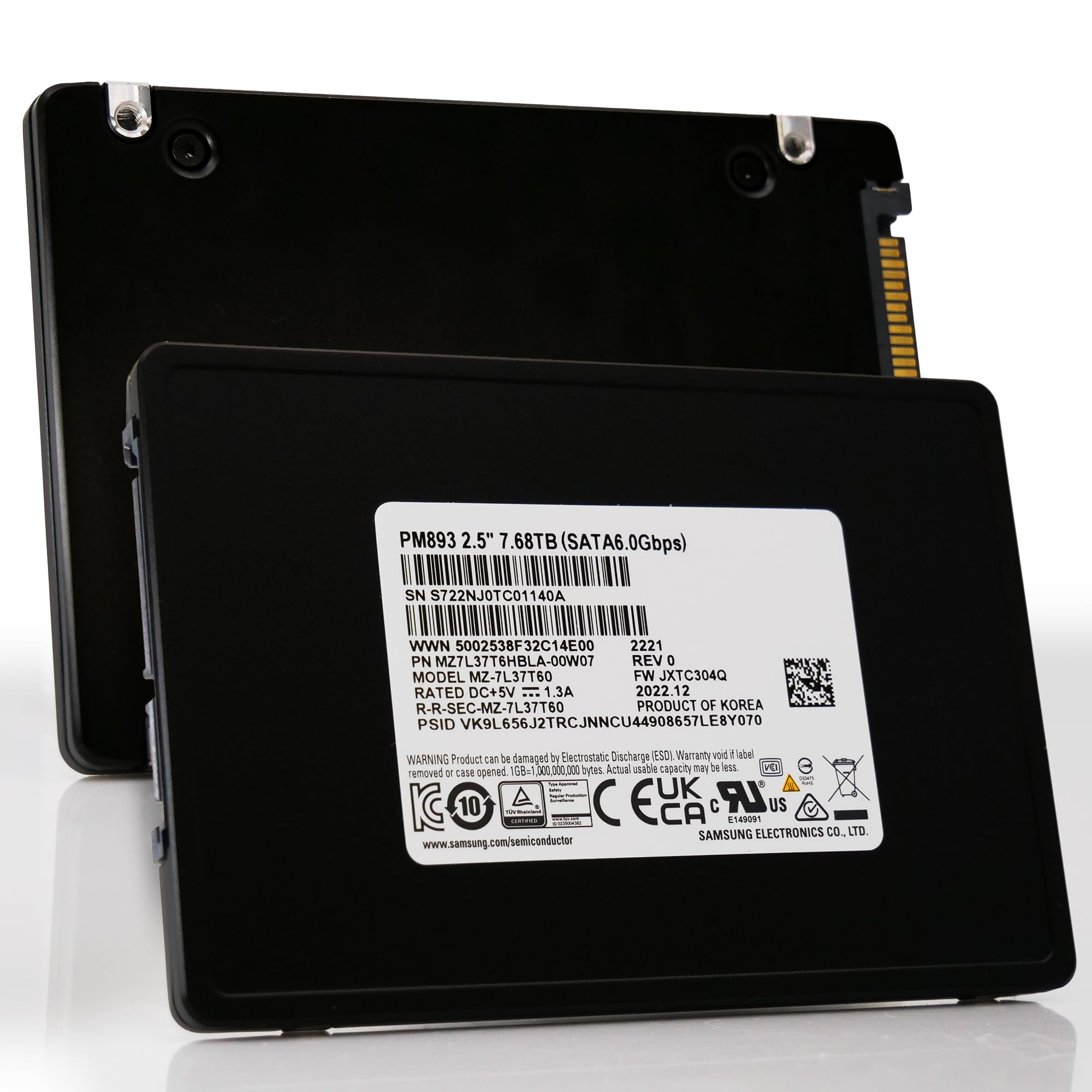 Amazon.com: Samsung PM893 7.68TB SATA SSD MZ7L37T6HBLA 6Gb/s