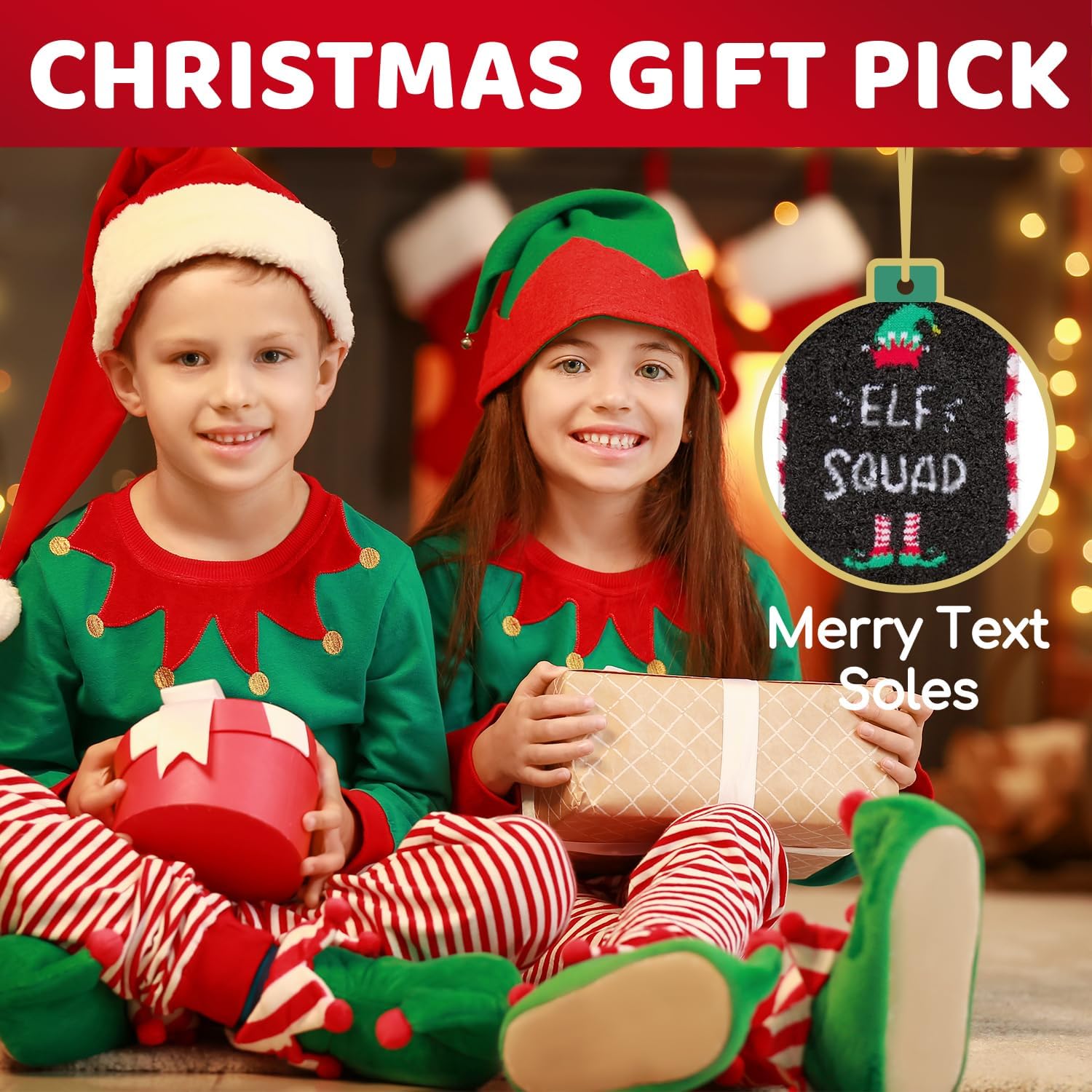 HAPPYPOP Secret Santa Gifts for Kids - Christmas Socks with Greeting Card for 4-9 Year Olds - Image 5