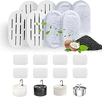Vista 11 de Fuente de agua de cerámica para gatos DOOOB, fuentes de cerámica para gatos de 2.1L/71oz, fuente de agua automática para mascotas para gatos, fuente