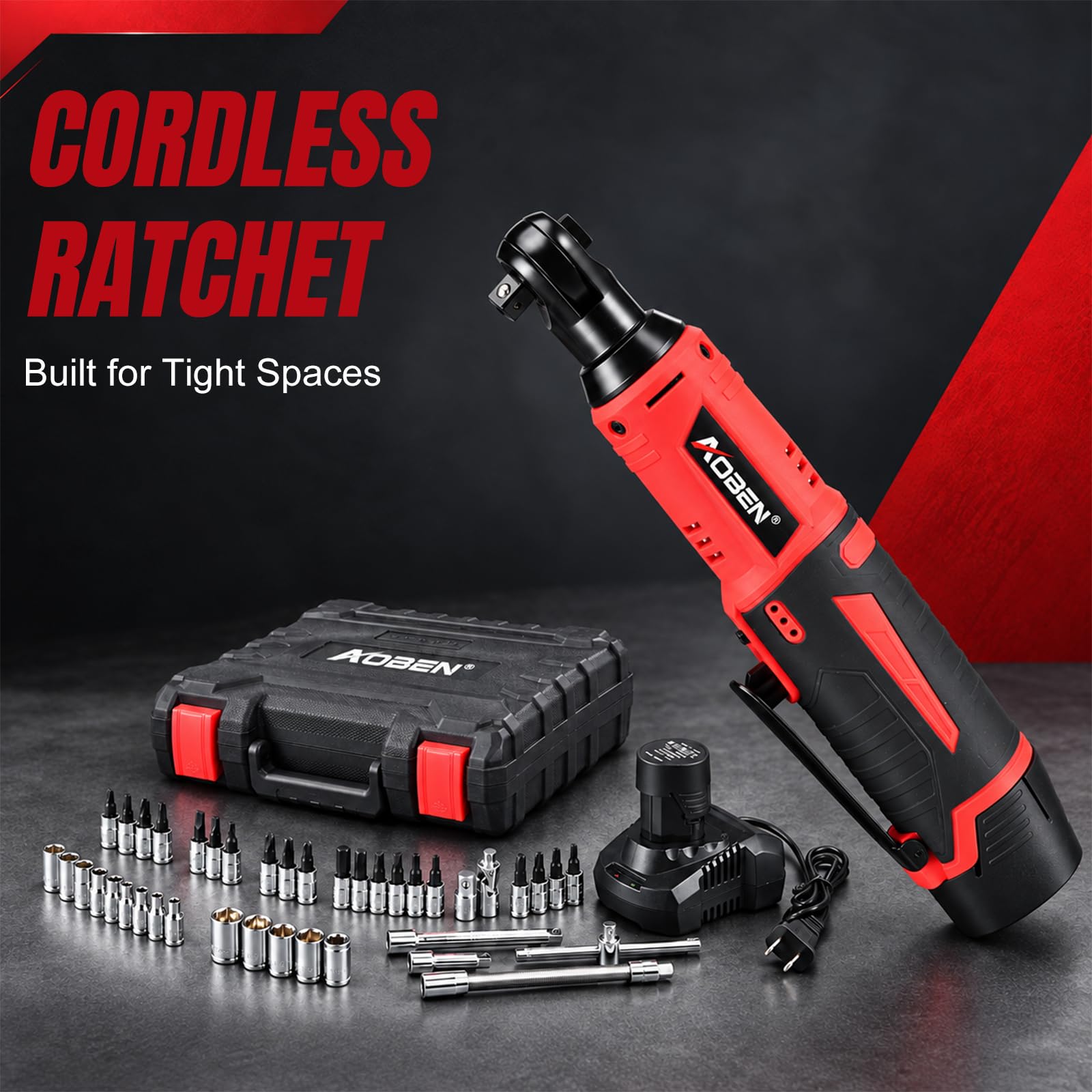 AOBEN Cordless Ratchet Wrench Kit - Auto Repair & DIY -5 AOBEN Cordless Ratchet Wrench Kit - Auto Repair & DIY -5