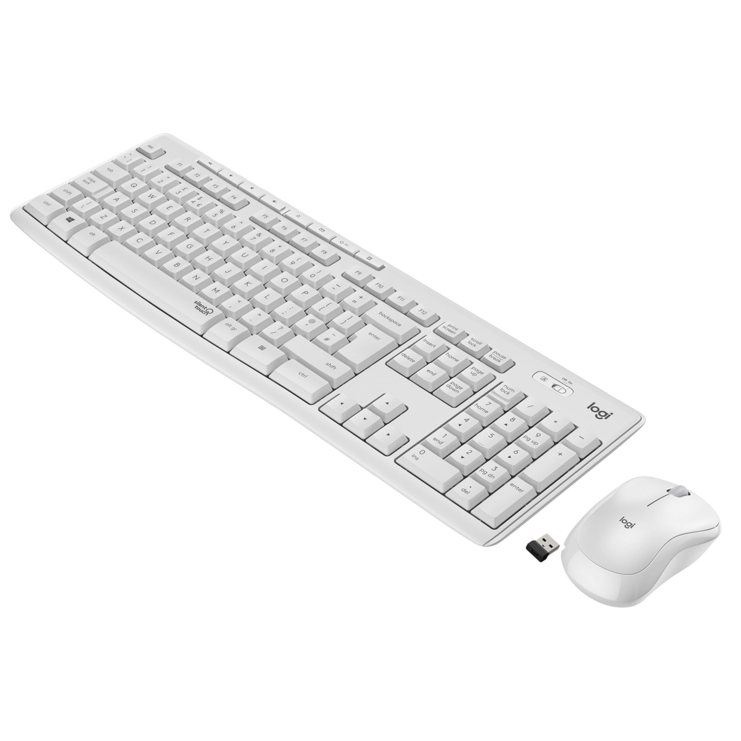 Logitech MK295 Combo de Ratón y Teclado Inalámbricos | Disposición AZERTY Francés - Blanco