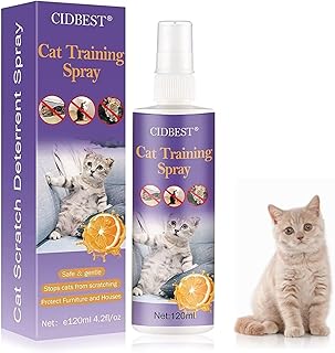 Cat Scratch Deterrent Spray, Cat Training Spray, Anti Scratch Repellent Spray, Anti Cat Scratching Deterrent, Protect Your Furnture, Carpet and Plants,120ml