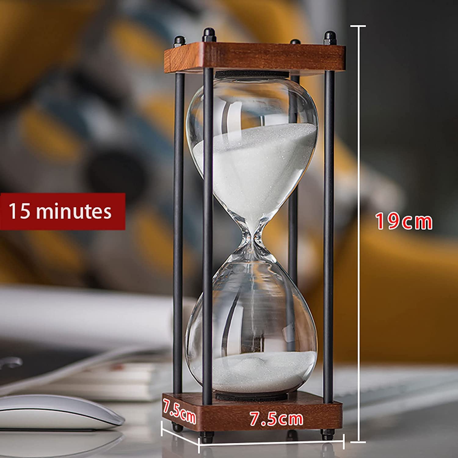 Reloj de arena, reloj de arena, reloj de arena, 15 minutos, reloj de arena, regalos, reloj de arena, reloj de arena, decoración, regalos creativos, habitación, oficina, temporizador, arena, cocina, te