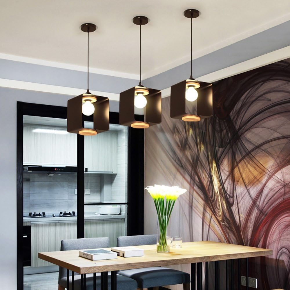 Nordic Iron Single Head Creative Personality Pendant Lights Chandelier European Style Industry Postmodern Simple Adjustable Hanging Ceiling Lamp with Restaurant Barn Warehouse Study Flush Mount