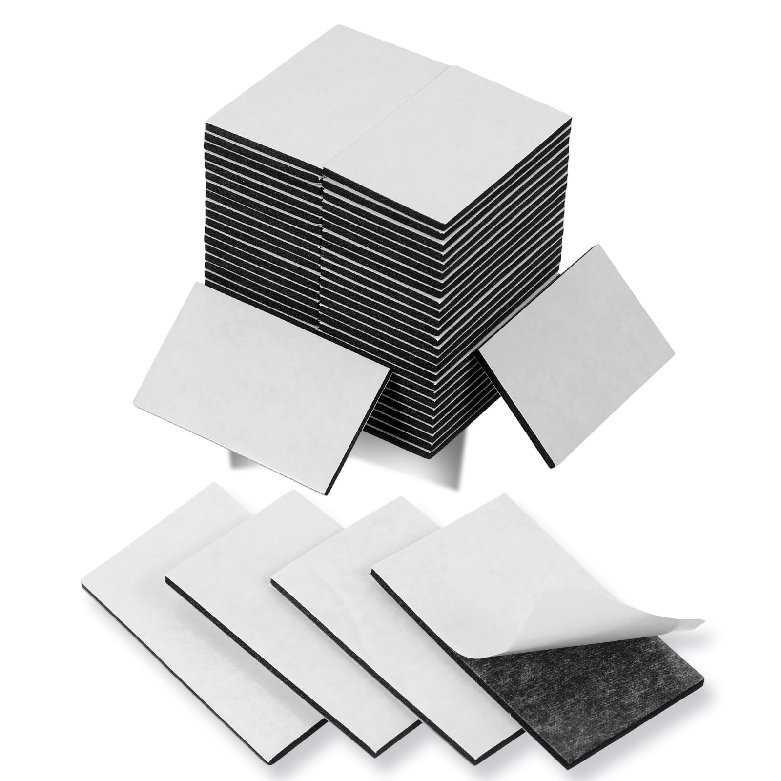 50 Pcs Double Sided Foam Tape, Heavy Duty Mounting Tape, Super-Sticky Double Sided Wall Adhesive Pads, Removable Foam Adhesive Stickers for Photo Album Walls, Hanging, Hooks, Small Mirrors, DIY