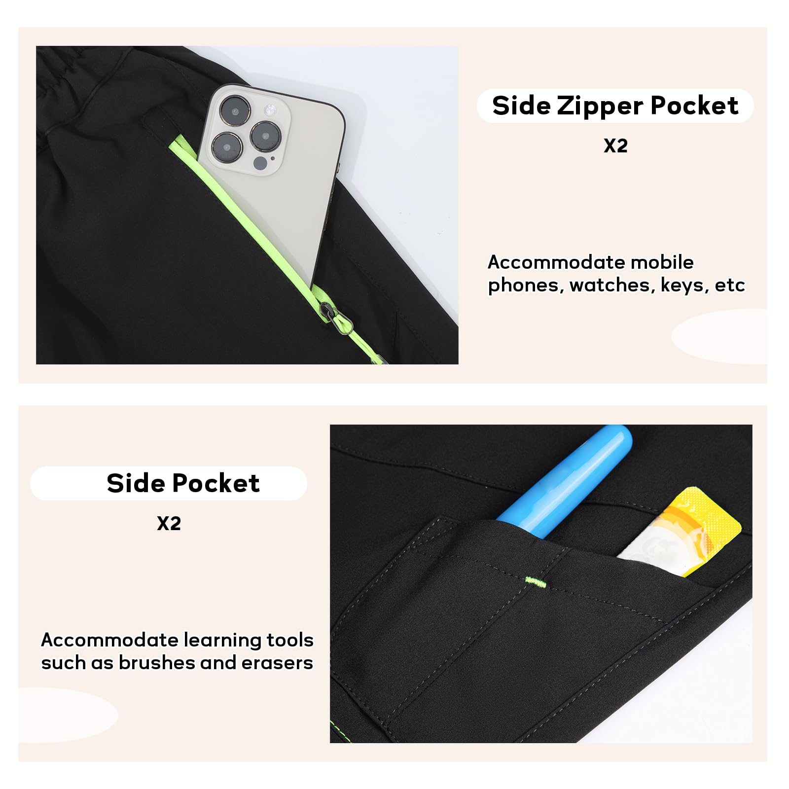 SUKUTU Pantalones de Primavera y Verano de Secado rápido para niños y niñas Pantalones de Senderismo Ligeros para niños