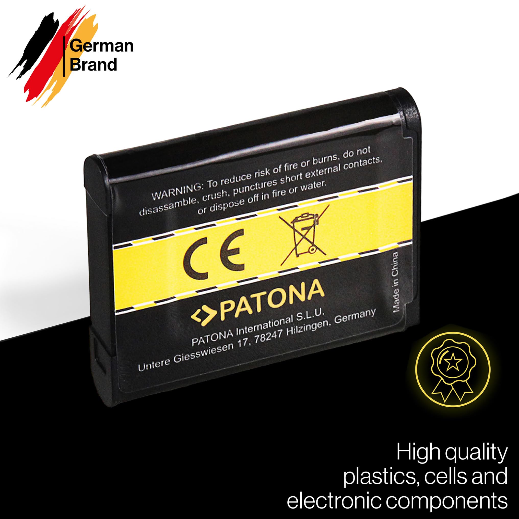 PATONA EN-EL19 Batteria 600mAh – ricambio per Nikon EN-EL19 – per Coolpix S100 S2600–S7000, A100 A300, W100 W150 – nuova energia per la compatta di famiglia