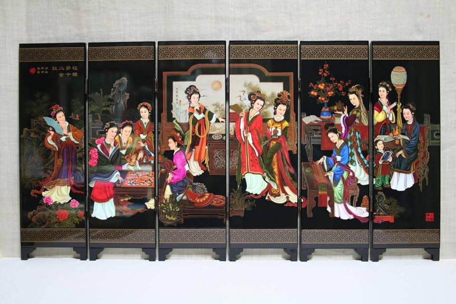 金箔絹目二重ヘリ付き　六曲一双金屏風18号　未使用品　美品　収納箱付き 屏風 K18号 箔押 二曲 金茶ヘリ 桑枠 | 兵庫県小野市 | ふるさと納税