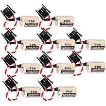 10-Pack for FDK CR14250SE 3V 1/2AA PLC Lithium Battery for 1747-BA Backup Power Supply,1000mAh