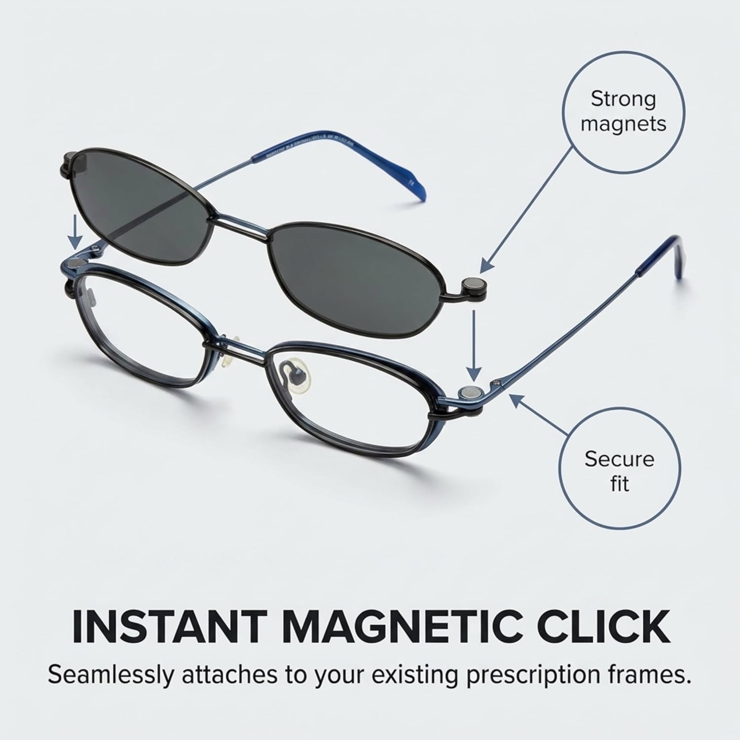 Optical Eyewear - Oval Shape, Metal Full Rim Frame - for Women or Men Prescription Eyeglasses RX image 2