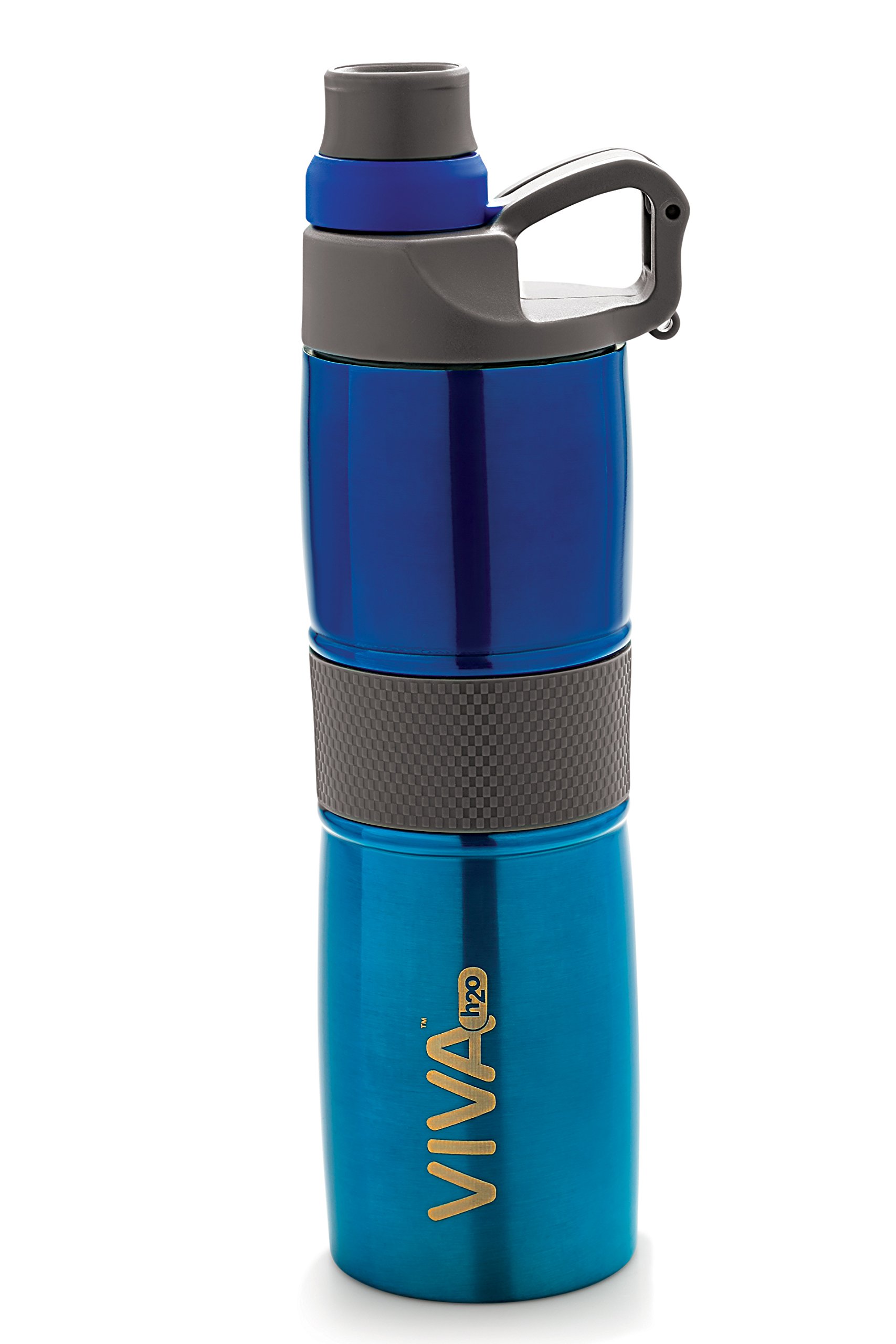 viva h2oStainless Steel Water Bottle, Double Wall Vacuum Insulated Travel Mug Leak & Sweat Proof BPA-Free (600ml)