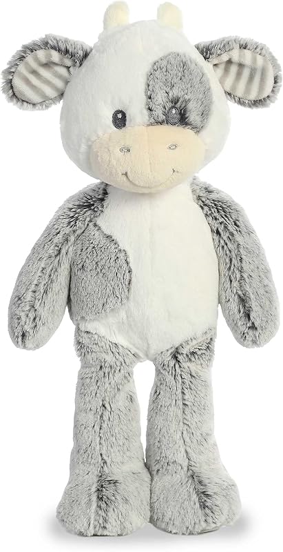ebba Cuddlers 13.5" Coby Cow Adorable Baby Stuffed Animal | Floppy two-toned fabrics for soft, comforting cuddles