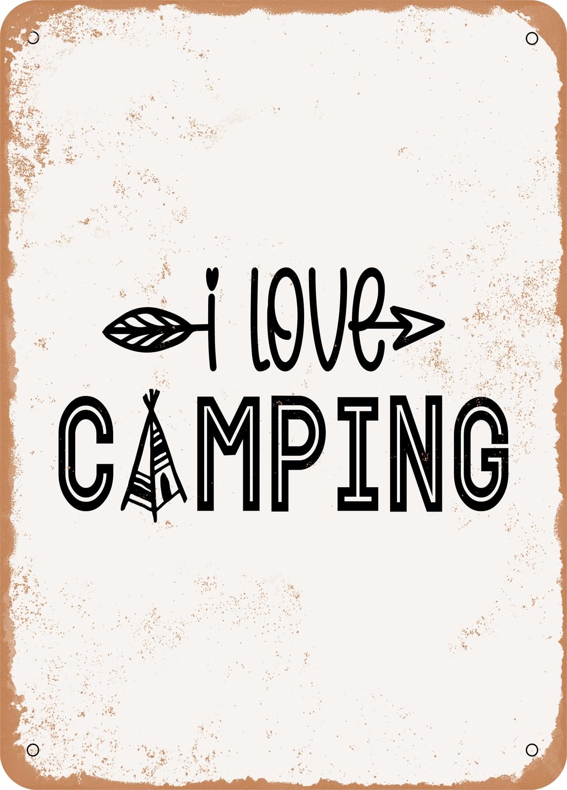 Miaomansenstore Metal Sign - I Love Camping - Vintage Look Home Decor