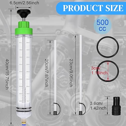 Miniatura 2 de Gisafai Extractor de fluidos de 500 cc Bomba automotriz Extractor de aceite manual Jeringa para limpiador de manos de gasolina para dirección
