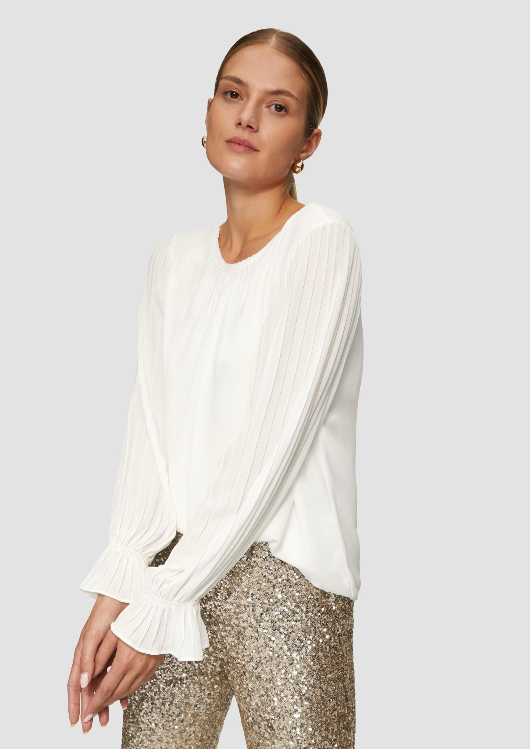 s.Oliver Schwarz Label Damen 2157973 Bluse Langarm