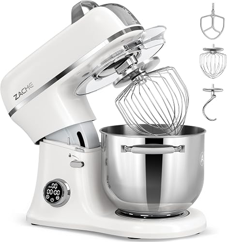 7 Quart Stand Mixer Aluminum Die Casting, 650W 12 Speed Tilt-Head Kitchen Electric Stand Mixer, Household Food Mixer with Stainless Steel Bowl, Dough Hook, Whisk and Beater-Porcelain
