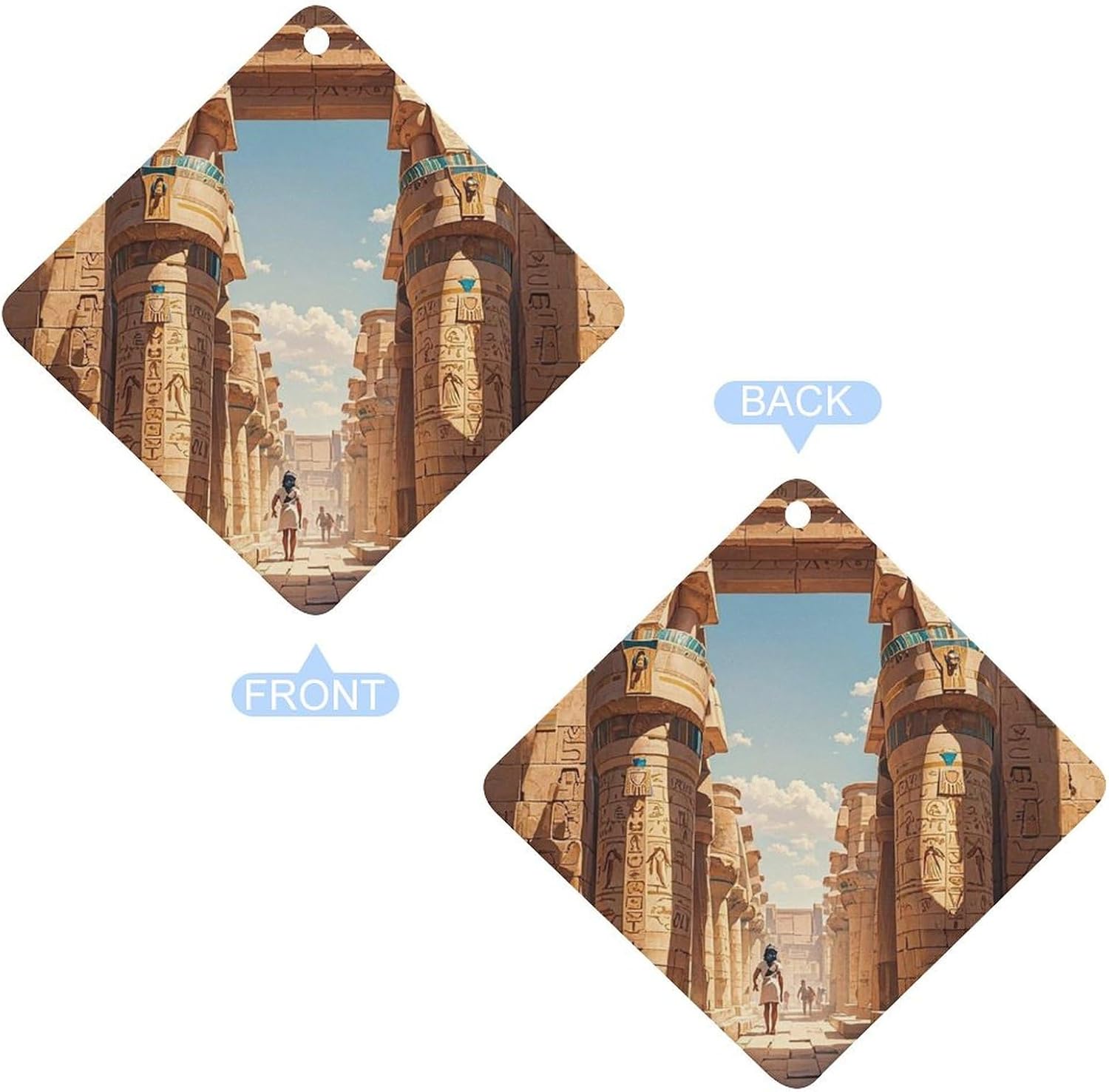 Car Air Fresheners 5 Pcs Hanging Air Freshener Classic Egyptian History Car Aromatherapy Tablets Wardrobe Pendant Fragrance Scented Cards for Rearview Mirror Bedroom Car Interior Decor image 3