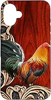 Vista 23 de Flowers Leaf Floral Rooster Wood PC Funda para iPhone 17