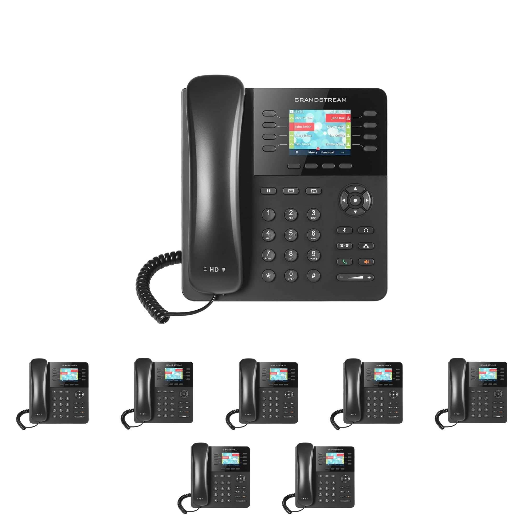 Business Phone System 'Mission Machines' G200C: Includes Grandstream GXP2135 Phones + 'Mission Machines' Cloud Server + Free 3-Months of 'Mission Machines' Cloud Phone Service (8 Phone Bundle)