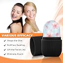XML Ice Roller,2 in 1 Hair Scalp Massager scrubber, Toothbrush Holder Case Facial Kit Combo for Promotes Hair Growth & Reduces Acne Scars, Face Roller Silicone Facial Cube for Eyes Neck Face Massage gallery image