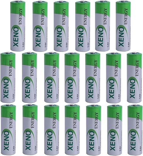 GRE-Energy - Paquete de 20 baterías de cloruro de tionilo de litio Xeno XL-060f AA 2400mAh 3.6V para sistemas de alarma