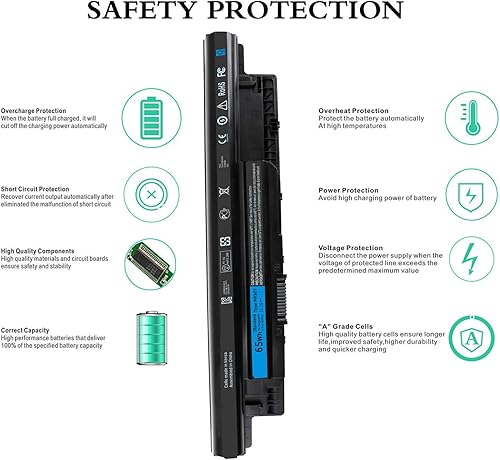 Miniatura 4 de LNOCCIY 65Wh MR90Y XCMRD - Batería para portátil Dell Inspiron 14-3421 14r-5421 14r-3437 15-3521 15r-5521 15r-5521 15r-5537 17-3737 17-3721 17r-5737